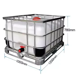 500L Food Grade Square Recyclable Plastic IBC Container Intermediate Bulk Tank