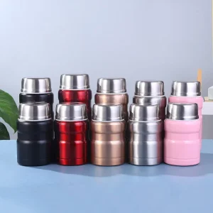 500ml 750ml Insulated Stainless Steel Vacuum Lunch Thermos Jar Leak Proof Eco Friendly Food Grade Material Custom Logo