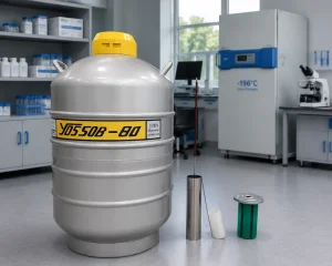 50L Transportable Liquid Nitrogen Tank Exp Reinforced Base Anti Shock Aviation Aluminum Cryogenic Dewar Tank