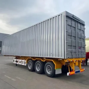 53 Dry Van Box Semi Trailer Steel 13750mm 3 Axles 40T Load Capacity