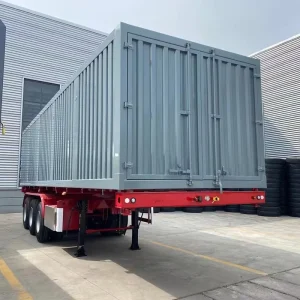 53ft Steel 3-Axle 40T Capacity Semi-Trailer Dry Van Enclosed Van Truck Trailer for Equipment Cargo Transport