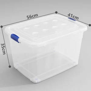 56*41*35cm PP Plastic Storage Box with Dust-Proof and Moisture-Proof Design