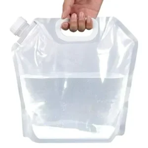 5L Blue Foldable Water Tank with Spout Portable and Collapsible Container for Camping Survival Emergency Bathing and Cooking