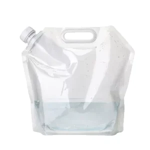5L Blue Portable Water Tank Foldable and Compact Container with Spout for Camping Survival Emergency Bathing Cooking