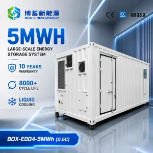 5MWh BESS 20FT Container Lithium Ion Battery Energy Storage System LiFePO4 with Liquid Cooling for Hybrid Grid Peak Shaving
