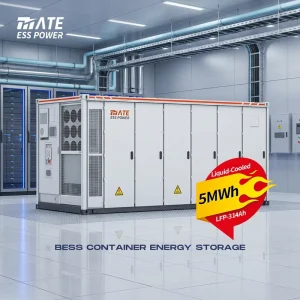 5MWh LiFePO4 Battery Liquid Cooled Container BESS Battery Storage System for Mission Critical Backup Power