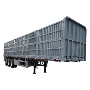 60 80tons 40ft Sidewall Trailer 3 Axle Removable Steel Cargo Box Flatbed Semi trailer