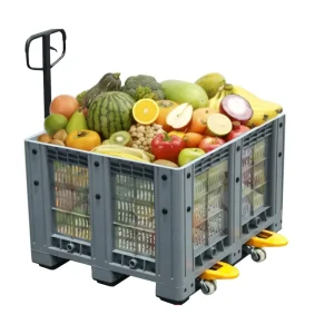 606 Liter 760 Plastic Pallet Bulk Containers Plastic Storage Crates Airtight for Agricultural Products Transport Storage