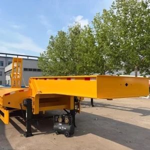 60tons 70tons 3 Axles Gooseneck Lowbed Low Bed Lowboy Low Boy Cargo Semi Truck Trailer