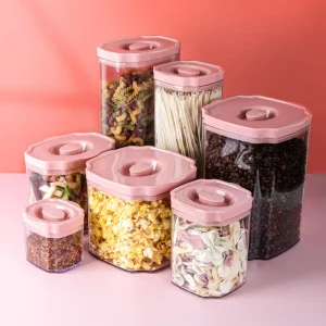 7 Piece Sealed Kitchen Organizer Set for Pasta and Food Storage