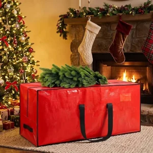 7.5ft Christmas Tree Storage Bag Heavy Duty Reinforced Handles Dual Zippers Wide Opening Extra Large Storage Container for Trees