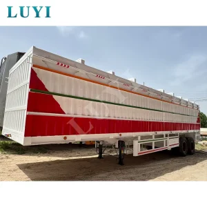 80-Ton Single-Point Axle 13.5 m 40FT Sidewall Container Twist-Lock Grain Semi-Trailer