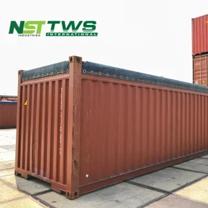 900GSM Waterproof Tarpaulin 20Ft And 40Ft Open Top Shipping Truck Container Tarp Cover