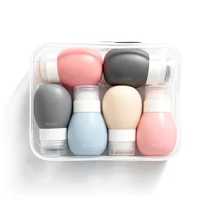 90ml Silicone Travel Bottle TSA Certification Leak Proof and Squeezable Silicone Storage Container Food grade Storage Bottle Set