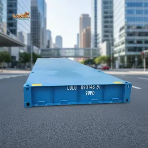 9m Length 40 Ton Payload Bolster Steel Floor 30ft 30 30 Feet Shipping Container Platform for Sale