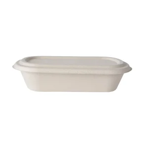 9x5inch Commercial Disposable Lunch Box Compostable Sugarcane Fiber Salad Container 850ml Bulk Food Tray