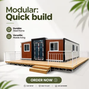 A1 Fireproof High Security 40ft Modular Dormitory with High Temp Baking Paint for Mining Area Staff Labor Camp Housing Assets