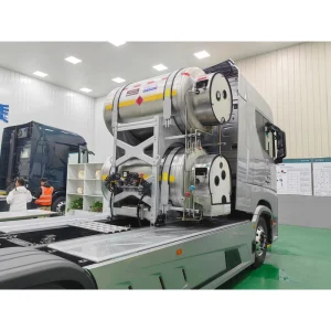 ASME Standard Rear-Mounted High Vacuum Insulated Austenitic Stainless Steel LNG Vehicle Sealed Storage Pressure Vessel CIMC