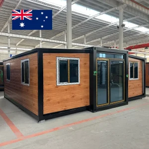 AU Standard Customizable 20/40 Ft Quick Install Expandable Container House Luxury Granny Flat House Modular Home with Bathroom