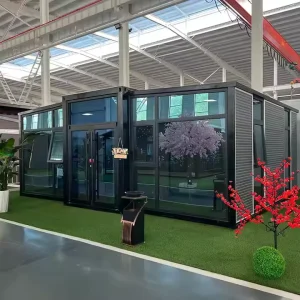 Glass Curtain Wall China Prefabricated Expandable Container House 2 5 Bedroom Modern Tiny House Mobile Modular Home