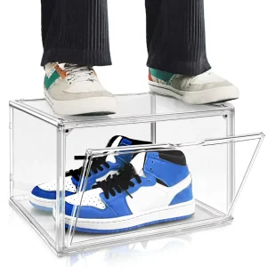 Acrylic Sneaker Box Transparent Multi Size Stackable Shoes Organizer Dust Proof Glossy Shoes Storage Box Rack