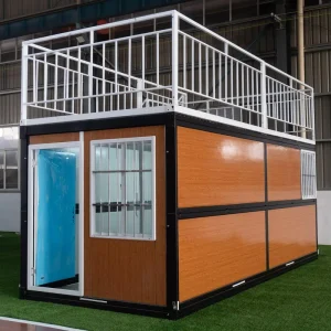 Affordable Hurricane Proof 2 Bedroom 20ft Prefabricated Folding Tiny Container House with Bathroom with Keyless Entry