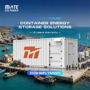 Air Cooled LiFePO4 Battery 500kWh 1MWh Energy Storage System Container BESS EMS PCS for Coastal Fishing Village Off Grid Energy