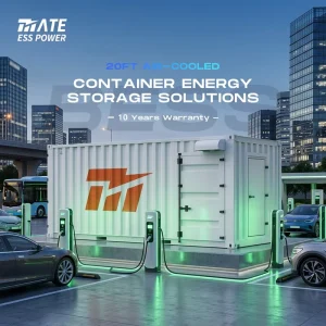 Air Cooling 20ft LiFePO4 Storage Container Battery System ESS Lithium Battery 500kWh 1MWh for Urban EV Charging