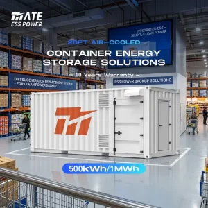 Air Cooling LiFePO4 Battery Storage Container 500kWh 1MWh BESS Energy Storage System for Diesel Generator Replacement Solution