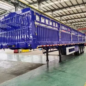 Air Suspension 45FT 53FT 3 Axle Cargo Box Dry Van 127 m³ Curtain Side Truck Semi Trailer Water Proof PVC Truck Trailers