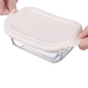 Airtight Heatable Food Storage Containers Eco Glass with Silicone Lids Air-Valve Microwavable & Dishwasher Safe Lunch Box