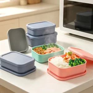 Airtight Leakproof Food Grade Silicone Food Storage Container Box For Travel Picnic