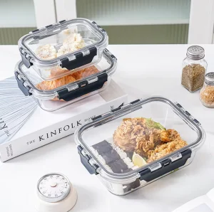 Airtight Lunch Box Glass Food Storage Container with Lid Glass Lunch Box