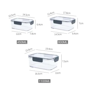 Airtight Plastic Pantry Storage Containers Leakproof Lids Kitchen Deli Food Organizer Keeps Food Fresh Longer Stackable Camping
