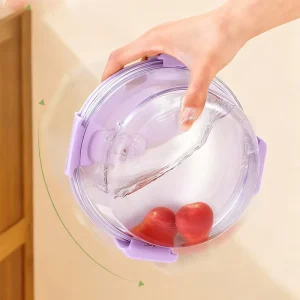 Airtight Silicone Seal Lid Portable Glass Bento Box for Kitchen Storage