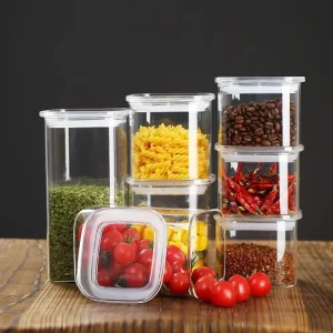 Airtight Stackable High Borosilicate Glass Food Storage Containers Lids Dishwasher Safe Large Capacity Minimalist Kitchen Party