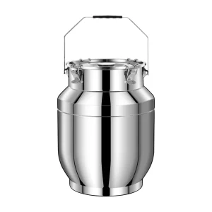 Airtight Stainless Steel Food Canister with Handle Large Capacity for Restaurant Cafe