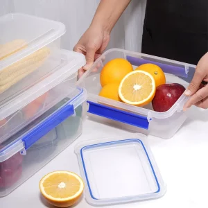 Airtight Vegetable Storage Box Newborns Date Labels Locking Lids Heatable Microwavable Leak Proof Eco-Friendly Food Grade