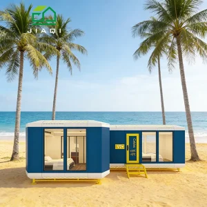 All-Aluminum Modular House Hurricane Resistant Marine Grade Anti-Rust Space Capsule House for Beachfront Resort Project