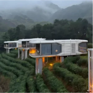 All Season Insulated Space Capsule House Designed for Alpine Ski Lodges & Mountain Retreats