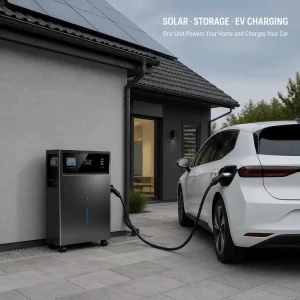 All in One 40Kwh Energy Storage System 12Kw Hybrid Inverter 30Kw Ccs2 Ev Charger 380V LiFePO4 Battery Home Commercial Use