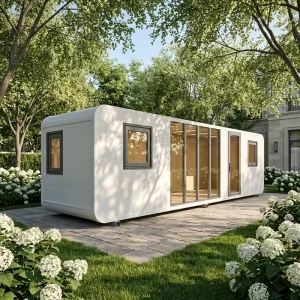 Apple Cabin 20ft 40ft Outdoor Modern Luxury Prefab Tiny House Mobile Office Pod Container House with Bathroom Hospital Use