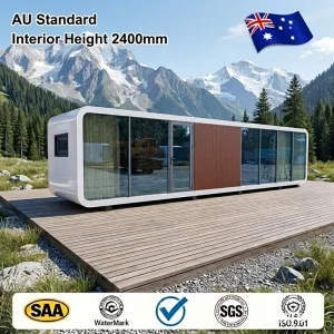 Apple Cabin Prefab Homes Modern Solar Office With Toilet Tiny Living Pod