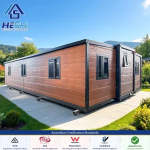 Australia Standards 20Ft 40Ft Prefabricated Container Expandable House 1 2 3 4 5 Bedroom Folding Tiny Home Building