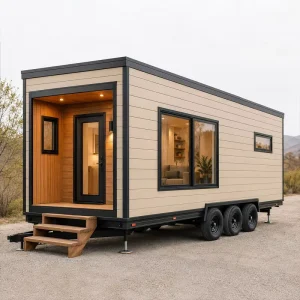 Australian Standard Container Motor Home Towing Caravan Travel Trailer House with Bunks Chinese Design