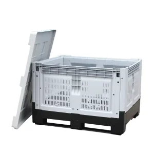 Australian Standard Large Volume Stackable Collapsible Plastic Pallet Box Plastic Bulk Container for Logistic Transport