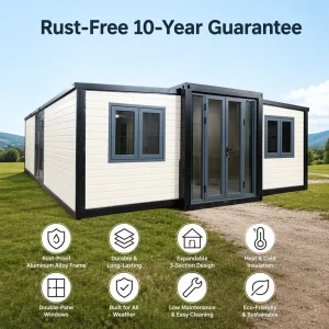 Australian Standard Outdoor White Portable Pod House Villa Prefab Modular 20ft Expandable Modular Pod with Consolidated Shipping