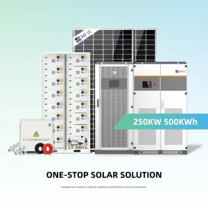 BESS ESS 1MW 500kWh 20ft Container High Voltage LiFePO4 Battery Energy Storage System Outdoor Solar Battery