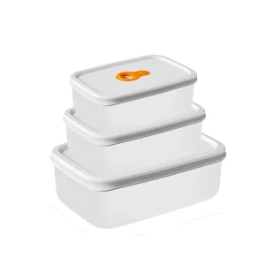 BPA Free 3 Piece Plastic Kitchen Storage Set Microwavable and Airtight Picnic Containers for Fridge Organizer Meal Prep