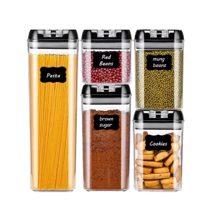 BPA Free Airtight Plastic Organizer Food Storage Boxes Stackable Food Containers Food Storage Jar With Lid